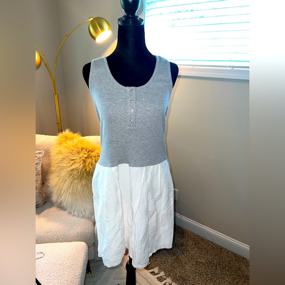 REISS: Grey/Cream Dress - Size 6